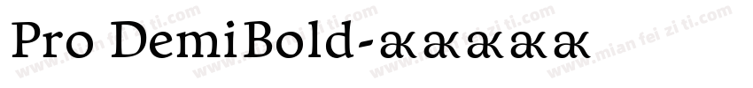 Pro DemiBold字体转换